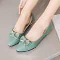 Shoes Women's2023New All-Match Butterfly Soft Bottom Pointed Mom Shoes Spring and Autumn Low-Cut Soft Leather Flat Pumps Women's Shoes. 