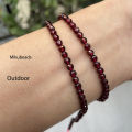 Chain Chain Chain Woman IY Bracelet Necklace Facet Bead Sparkle Brazilian Red Stone Natural AAA Garnet 4 Millibright Gemstone for Jewelry Making D. 