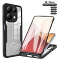 Phone case Xiaomi Poco M6 Pro M6Pro M 6 4G Transparent Protector with Mobile phone Film Cover Double Protect shield Full Cover Armor Cover cases. 