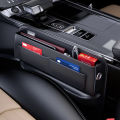 1PCS Universal Car Gap Organizer Leather Auto Console Side Pocket Crevice Storage Box Interior Accessory High-End Elegant.