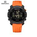 NAVIFORCE 7104 Men's Multi-Function Digital Wristwatch With Date Day Waterproof Silicone Strap Top Brand Luxury Classic Fashion Sports Watch - Orange. 