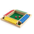 Number Family Game Safe Shut The Box Dice Wooden Game Board. 