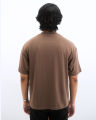 Brown Drop Shoulder T-Shirt For Men & Women - T Shirt. 