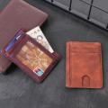 1pc Slim RFID Blocking Leather Wallet Credit ID Card Holder Purse Money Case for Men Women 2018 Fashion Bag 11.5x8x0.5cm.