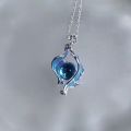 Yuanshen Furina Necklace Women Focalors Character Image Necklaces Woman Design Blue Pendant Sweet Accesorios Cosplay Jewelry. 