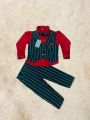 (kidsfashionzone)-PROMOTIONAL OFFER-6 MONTH TO 72MONTH- STYLISH BABY BOYS PARTY DRESS WITH FULL SLEEVES SHIRT + FULL PANT + VEST + BOW TIE. 