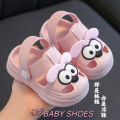 Cartoon Children Slippers Summer Indoor Non-Slip Soft Bottom Baby Boys' Hole Shoes Closed Toe Infant Girls Sandals.