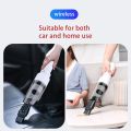 4500Pa Powerful Suction Car Vacuum Cleaner 100w High Power Wireless Vacuum Cleaner Household Rechargeable Vacuum Cleaner-Wireless White. 