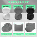 6pcs 40/50/60Lbs Jaw Exerciser Redefine Jawline Trainer Double Chin Jawliner Facial Chew Bite Muscle Anti-stress Fitness Ba. 