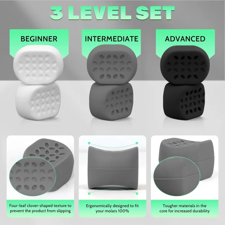 6pcs%2040/50/60Lbs%20Jaw%20Exerciser%20Redefine%20Jawline%20Trainer%20Double%20Chin%20Jawliner%20Facial%20Chew%20Bite%20Muscle%20Anti-stress%20Fitness%20Ba%20-%20Image%202