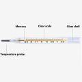 1PC Mercurial Glass Thermometer Large Screen Clinical Measurement Device Human Tature Thermometer.