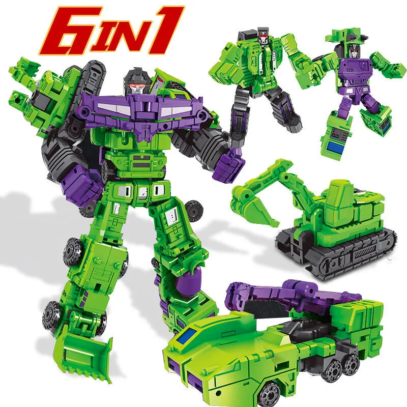 Transformation 6 in 1 Model MINI Devastator 22CM Action Figure Robot ...