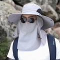 1pcs Summer Sun Hats UV Protection Outdoor Fishing Cap for Men Women with Adjustable Headgear.