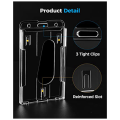 2PCS Vertical Hard Plastic Badge Holder Id Card Holders for Badges with Thumb Slot Design.