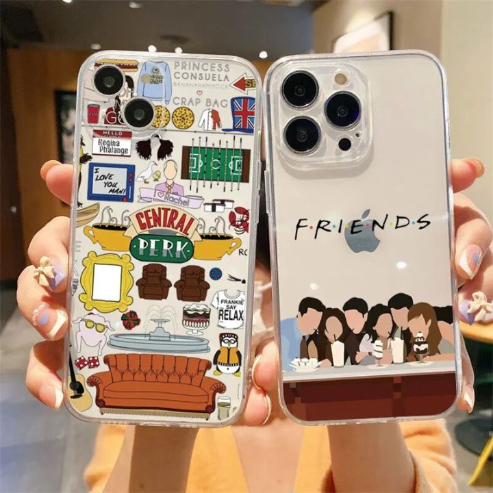 Friends TV Show Door Phone Cover For iPhone 15 Pro Max 11 12 13 Pro Max XR XS Max 7 8 Plus 14 Pro Max Clear Soft Silicone Case