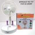 Rechargeable and Portable Mini Table Fan With LED Light Joykali - 737 Folding Fan.