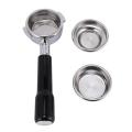 58MM Bottomless Stainless Steel Professional Espresso Coffee Portafilter with Single and Dual Cups Filter Basket. 