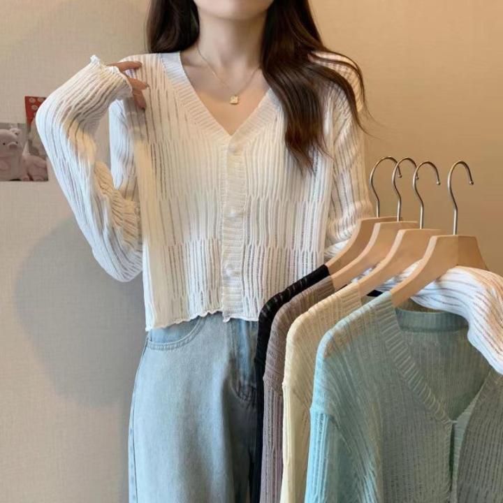 %E3%80%90No-Questions-Asked%20Refund%E3%80%91%20V-Neck%20Knitted%20Cardigan%20Women's%20Autumn%20and%20Winter%20New%20Women's%20Short%20Long-Sleeved%20Coat%20Solid%20Color%20Slim-Fit%20Tall%20Top%20for%20Women%20-%20Image%207