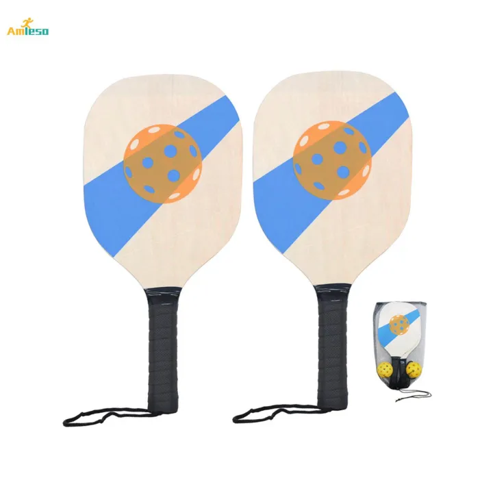 Wooden%20Pickleball%20Paddles%20Set%20with%20Beginner%20Racket%2040cm%20Long%2019cm%20Wide%202%20Paddles%202%20Pickle%20Balls%20Portable%20-%20Image%206