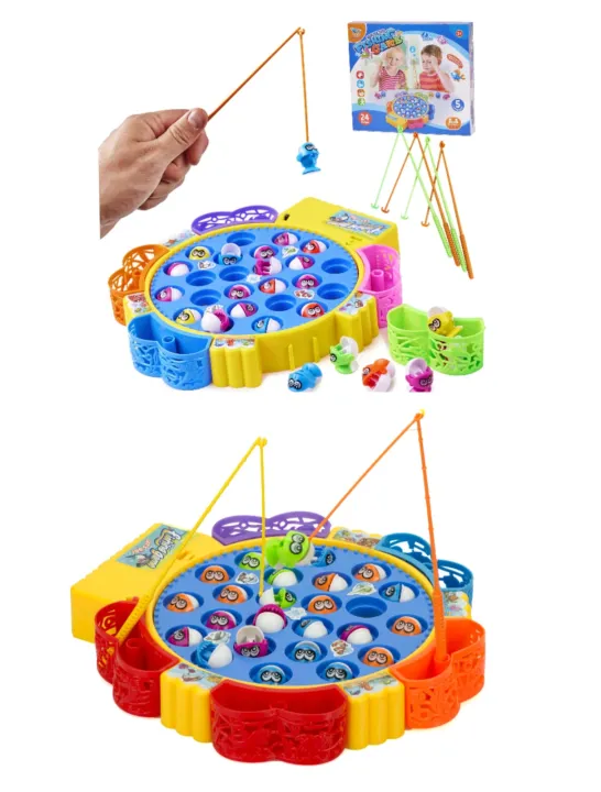 24pcs%20Electric%20Musical%20Rotating%20Fishing%20Toy%20Children%20Board%20Play%20Fish%20Game%20Magnetic%20Fish%20Outdoor%20Sports%20Educational%20Toys%20For%20Boys%20Girls%20-%20Image%202