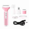 Kemei KM-6637 Multi-Functional 4 In 1 Rechargeable Lady Body Shaver.