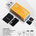 USB 2.0 4 in 1 Multi Memory Card Reader for SD/SDHC/Mini SD/MMC/TF Card/MS/SD Ultra/RS-MMC/HS-MMC/MS Pro Laptop Accessories. 