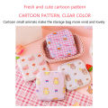 Women Girl Kawaii Cartoon Cosmetic Sanitary Pads Napkin Storage Bag Pouch Layor. 