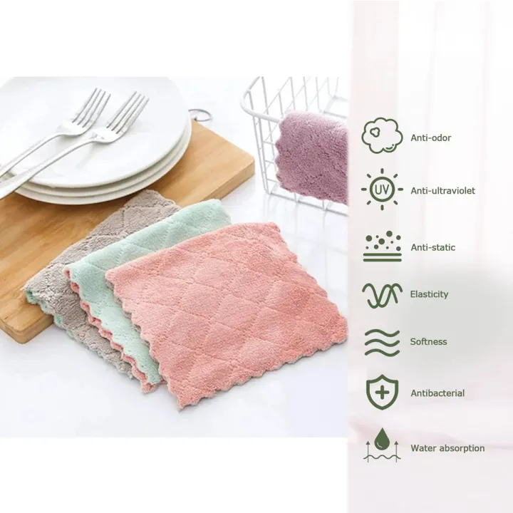 3Pcs%20Kids%20Absorbent%20Microfiber%20Fiber%20Small%20Square%20Hand%20Towel%20-%2016*26Cm%20-%20Image%202