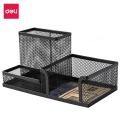 Deli E9175 Versatile Pen Stand (Black) – Desk Organizer for Office, School & Home Use. 