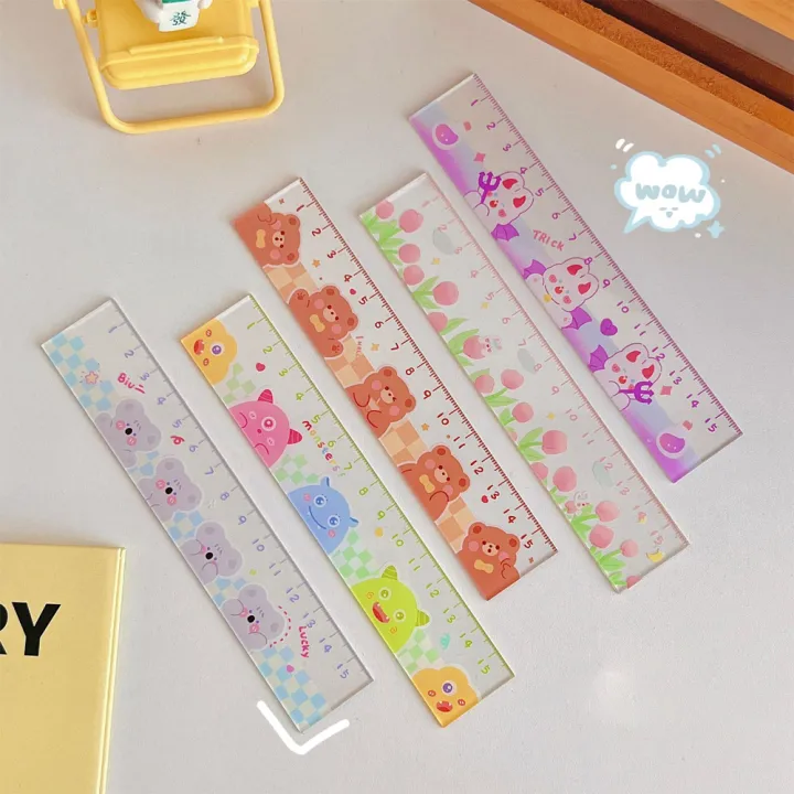 1/3Pcs%2015Cm%20Cute%20Cartoon%20Pattern%20Straight%20Ruler%20Kawaii%20Stationery%20Funny%20Drawing%20Gift%20Office%20School%20Measuring%20Drawing%20-%20Image%205