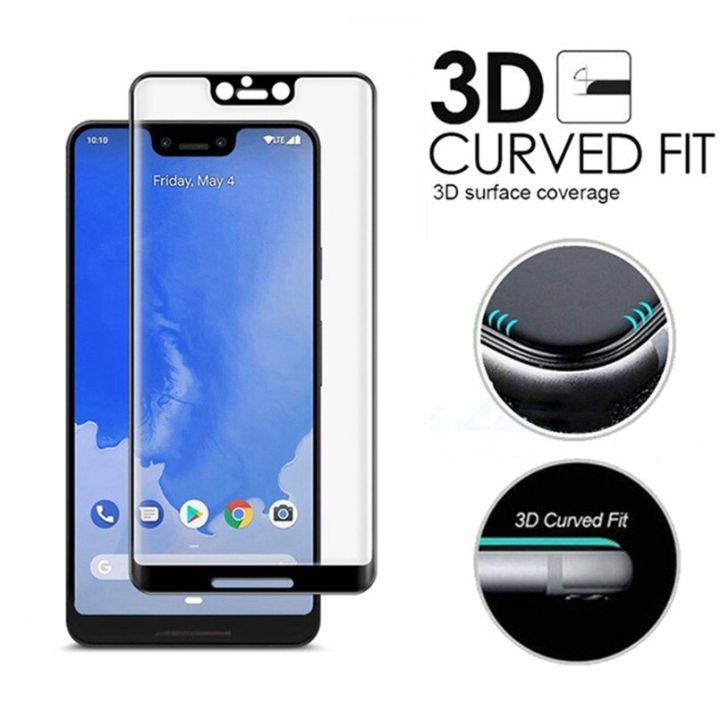 Full adhesive tempered glass screen protector transparent for Google Pixel 3XL hd +