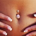 Zircon Fashion Belly Button Rings Surgical Stainless Steel Navel Piercing Butterfly Crystal Pendant Belly Piercing Body Jewely.