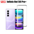 Infinix Hot 50 Pro+ 4G Full Cover Tempered Glass Film for Infinix Note 40 Pro+ Screen Protector 3 IN 1 Infinix Note 40 Pro 5G Camera Lens Glass. 