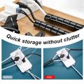 2M Flexible Spiral Cable Wire Protector Cord Protective Tube Desk Tidy Cable Storage Wire Wrap Cable Management Clip Organizer. 