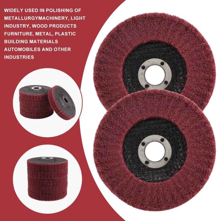 5Pcs%204%20Inch%20Polishing%20Grinding%20Wheel,Scouring%20Pad%20for%20Angle%20Grinder%20-%20Image%203
