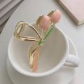 Dincior Girl Female New 2025 Two Flower Tulip Bouquet Hair Clips Hair Accessories. 