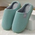 Winter Men's Shoes Household Cotton Slippers Men Indoor Warm Plush Footwear Non-Slip Platform Slippers Couple Women Home Shoes. 