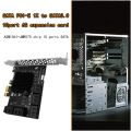 2X 10 Port SATA 3.0 to PCIe X1 Expansion Card PCI Express SATA Adapter SATA3 6G Converter with Heatsink for Windows. 