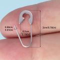 1/3pcs Punk Pin Earrings Paperclip Safety Stud Belly Button Ring Hoop Nose Piercing Tragus Helix Eyebrow Ring Body Jewelry 16G. 