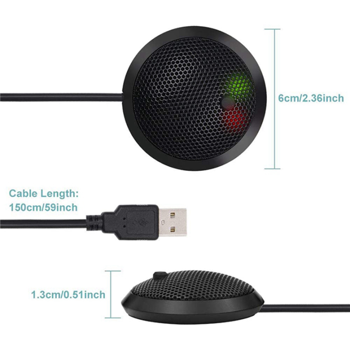 LKPCIGCXM%202X%20Conference%20USB%20Microphone,Omnidirectional%20Condenser%20PC%20Microphone%20with%20Mute%20Button%20LED%20Indicator,Plug%20&%20Play,for%20Game%20-%20Image%202