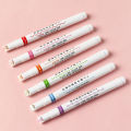 Creative Curve Pen Flower-Shaped Outline Pen Quick-Drying Hand Account Fluorescent Pen Color Stroke Key Wave Marker.
