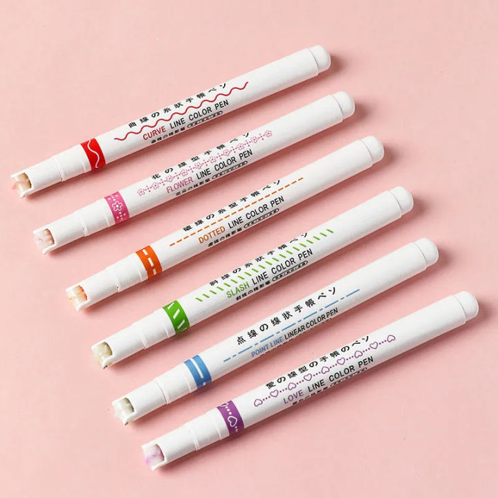 Creative%20Curve%20Pen%20Flower-Shaped%20Outline%20Pen%20Quick-Drying%20Hand%20Account%20Fluorescent%20Pen%20Color%20Stroke%20Key%20Wave%20Marker%20-%20Image%208