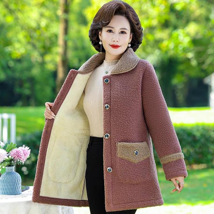 Autumn Winter Women Jacket Thick Fleece Warm Coat Ladies Lamb Fur