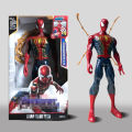 30cm Avengers Action Figure With Sound Light Cartoon Anime Character Model Ornaments For Gifts Fans Collection.