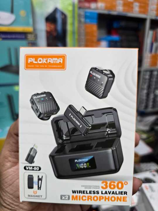 PLOKAMA%20VM-80%20Wireless%20Lavalier%20Microphone%20Set%20%E2%80%93%20Professional%20Plug%20&%20Play%20Mic%20for%20Vlogging,%20Interview%20&%20Live%20Streaming%20%7C%20-%20Image%205