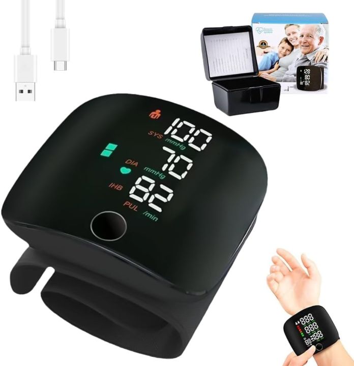 Blood%20Pressure%20Monitors,%20Automatic%20Wrist%20Blood%20Pressure%20Monitors%20with%20Digital%20LCD%20Screen,%20Adjustable%20Cuff%20Blood%20Pressure,%20Rechargeable%20Wrist%20BP%20Monitor%20with%2099%20x%202%20Reading%20Memory%20-%20Image%205