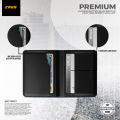 Zays Premium Leather Super Slim Card Holder Mini Wallet Handcrafted Durable Stylish Compact Wallet for Men And Women | Credit And Debit Card Holder Slim Wallet for Travel And Everyday Use (Black).