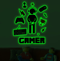 【Top Picks】 Glow in The Dark Luminous Wall Sticker Cosmic Starry Sky Game Handle Gaming Zone Video Game Decor for Living Room. 