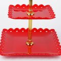 OIMG Fruit Tray 3-Layer Entrepreneurial Cake Rack Wedding Cake Tray Snack Nut Candy Tray 3-Layer Fruit Tray. 