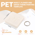 60 Pieces Painting Template DIY Craft Template Drawing Stencils Reusable Wall Stencils for Painting for Wall Home. 